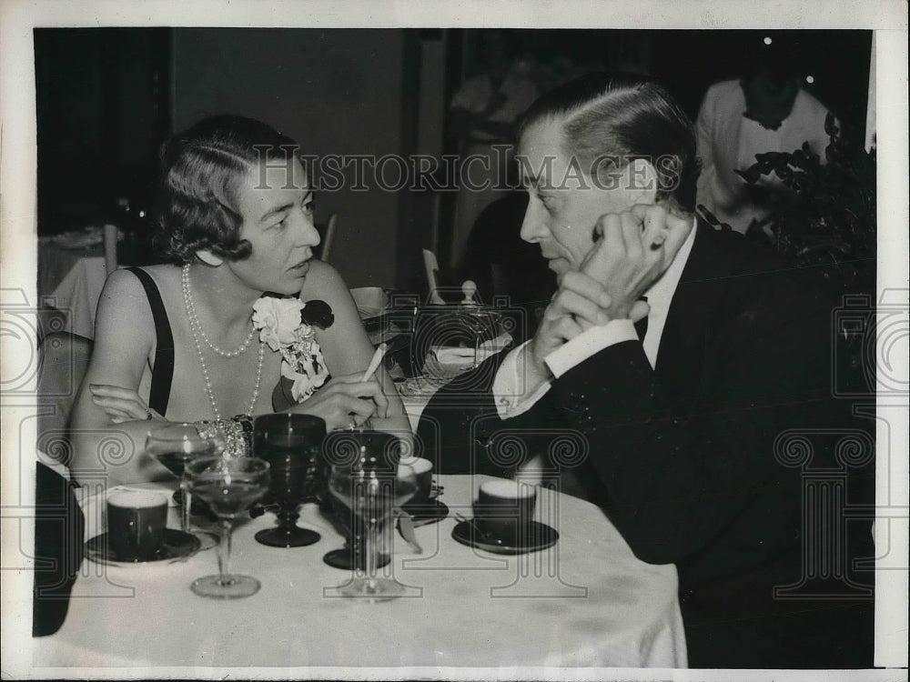 1939 Press Photo Socialites Mr and Mrs Aksel Wichfeld - Historic Images