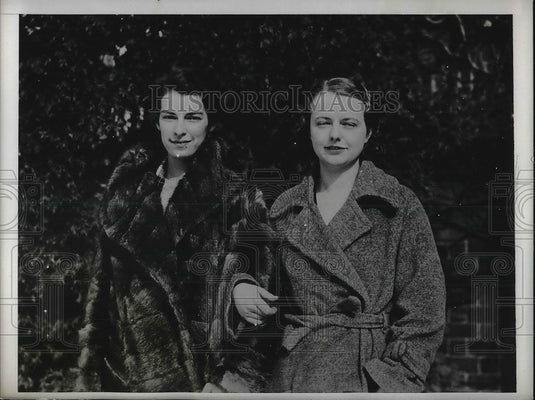 1932 Press Photo Lois Jameson & Helen Fleming of Smith College in NY - Historic Images