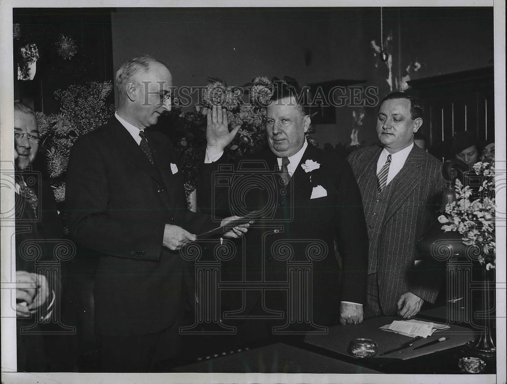 1933 Press Photo Federal Judge John Knox,James Hoey &amp; IRS Wm Duggan - Historic Images