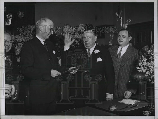 1933 Press Photo Federal Judge John Knox,James Hoey & IRS Wm Duggan - Historic Images