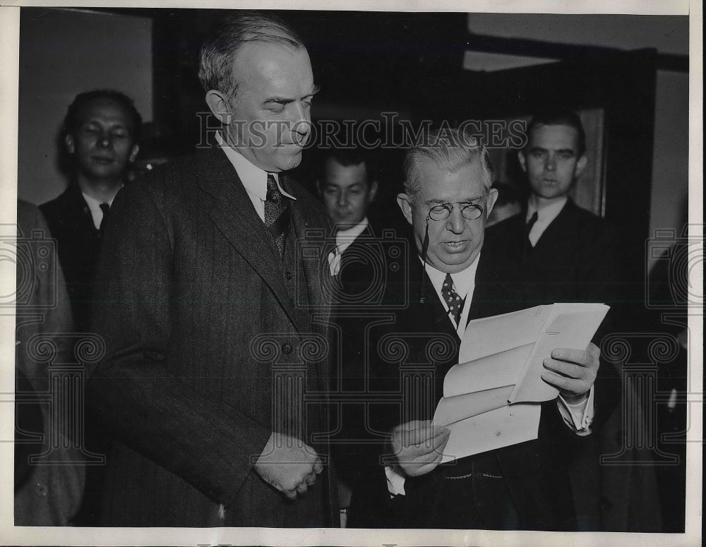 1934 Press Photo William MacCracken and Chesley Jurney - Historic Images