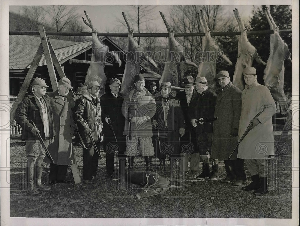 1937 Group of Senators and VP John Garner With Deer Killed-Historic Images