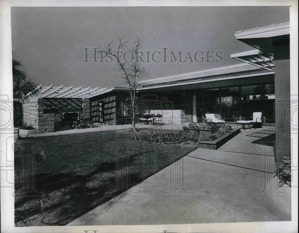 1946 House Using Solar Principles Back of House-Historic Images