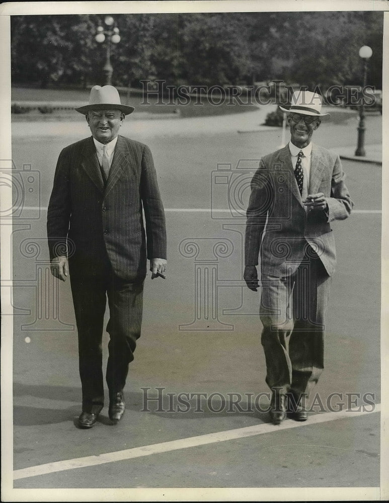 1932 Press Photo Vice Pres. John N. Garner and Sec. Harry Senton. - Historic Images