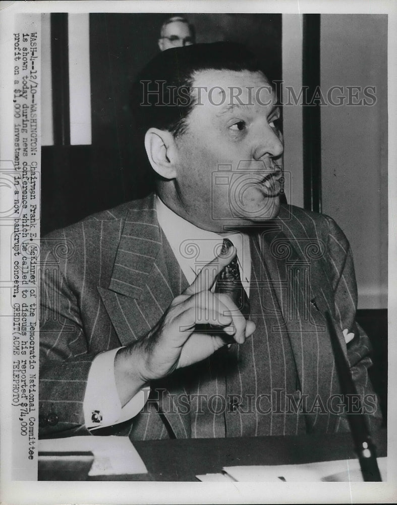 1951 Press Photo Democratic National Committee Chairman Frank McKinney - Historic Images