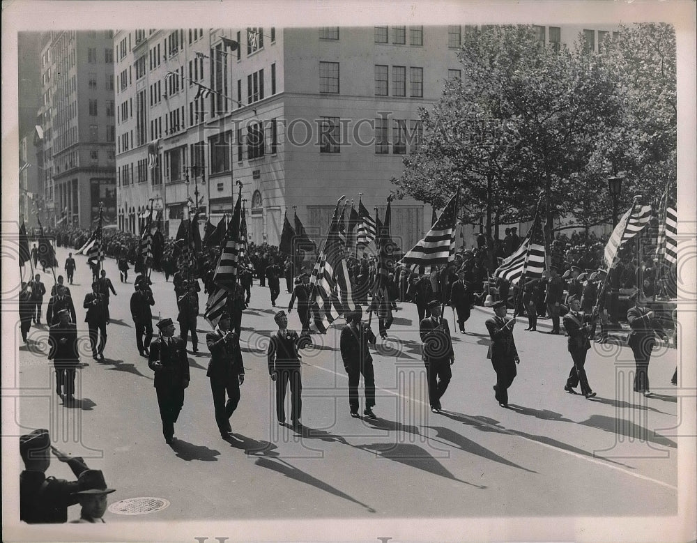 1937 Press Photo Ohio Group American Legion Parade - Historic Images