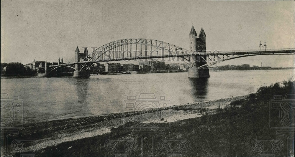 1918 Press Photo Rhein Bridge at Bonn, Germany-Historic Images