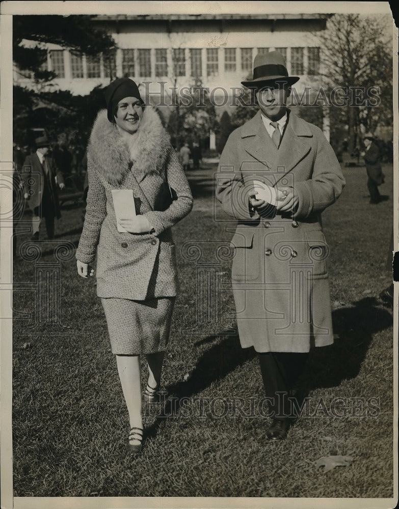 1930 Miss Barbara Babcock and Mr. Bugened Geddas at the meeting of-Historic Images