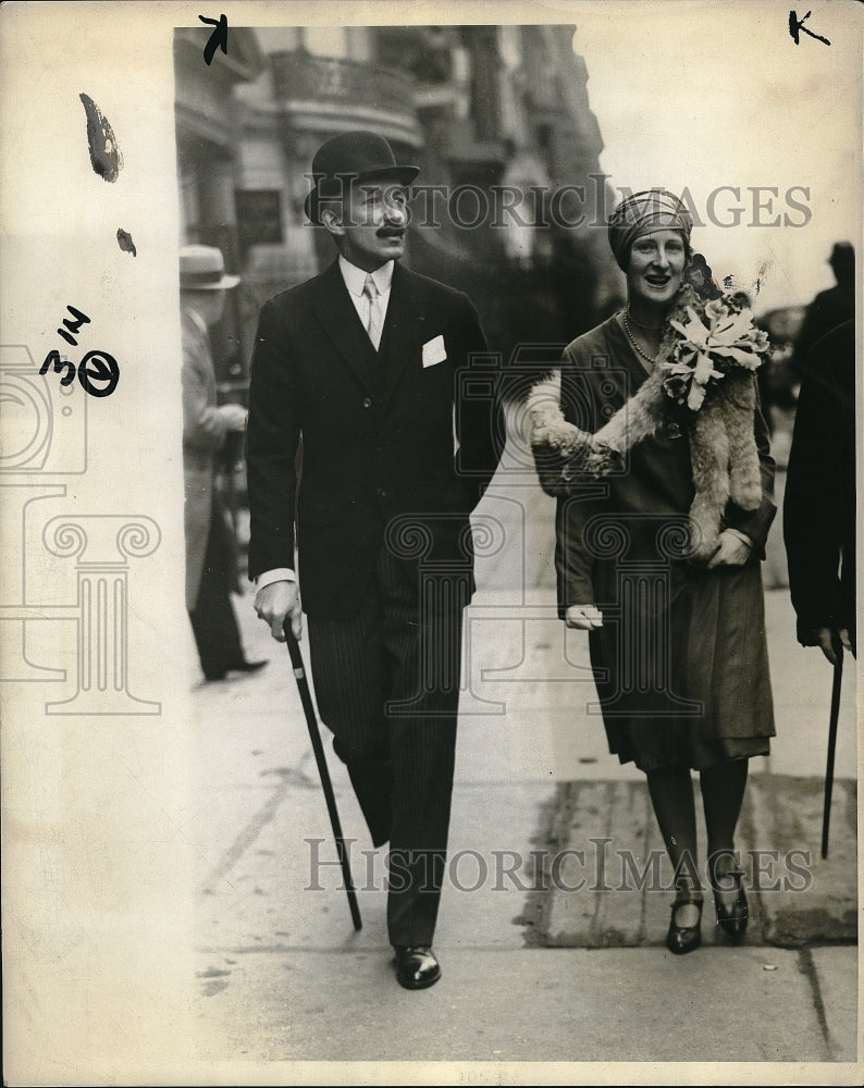 1929 Mr. and Mrs Snowden Fahnestock in New York-Historic Images