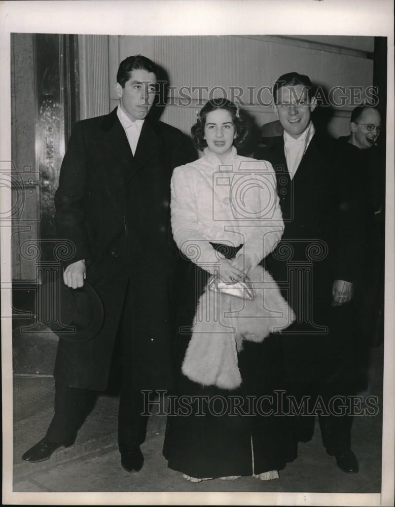 1938 Press Photo William Jennings, Suzanne Close, Joseph Ayres, Debut B. Frazier-Historic Images