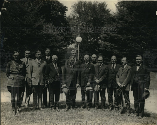 1923 Press Photo District Ordinance Officers Chiefs in Conference with War Dept.-Historic Images