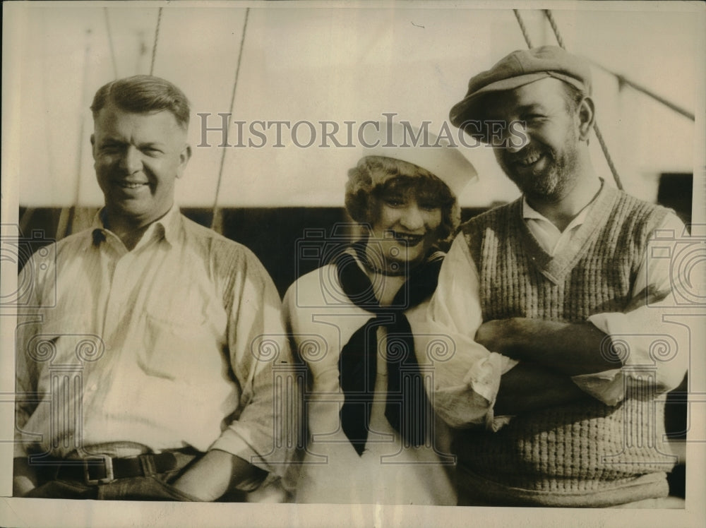 1926 Press Photo W. Fred Kohler, Novelist with Daughter Virginia, James Wallace - Historic Images