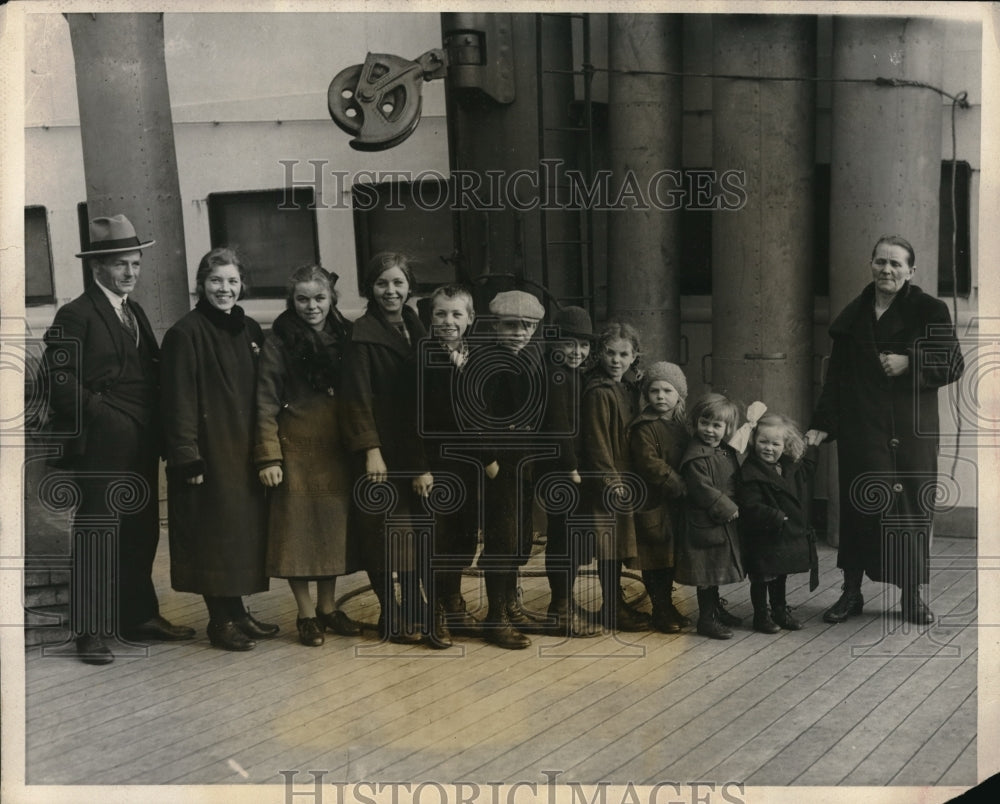 1926 Press Photo Mrs. Ida Fahler with children John, Bertha, Martha, Clara - Historic Images