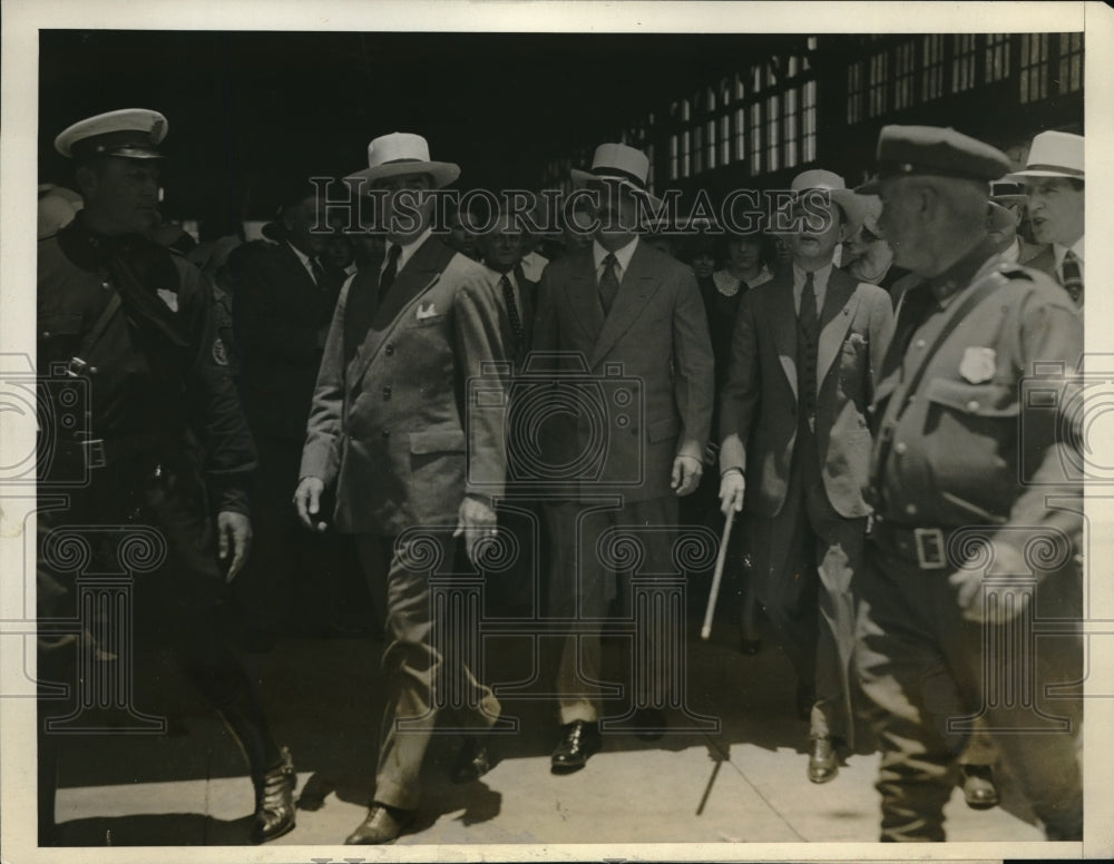 1928 Mayor Jimmie Walker of New York With Houston Crowd - Historic Images