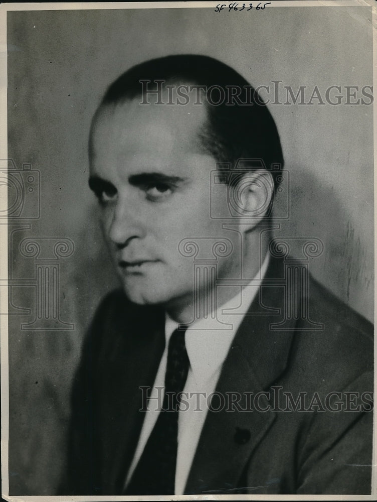 1938 Press Photo Herman Wilker, Attorney of Wallace Berry - Historic Images