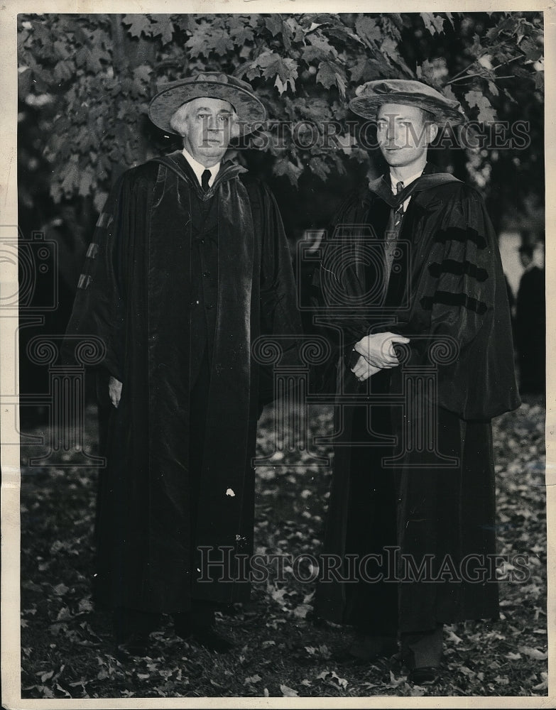 1937 Press Photo Kenyon&#39;s Oldest and Youngest Trustees-Historic Images