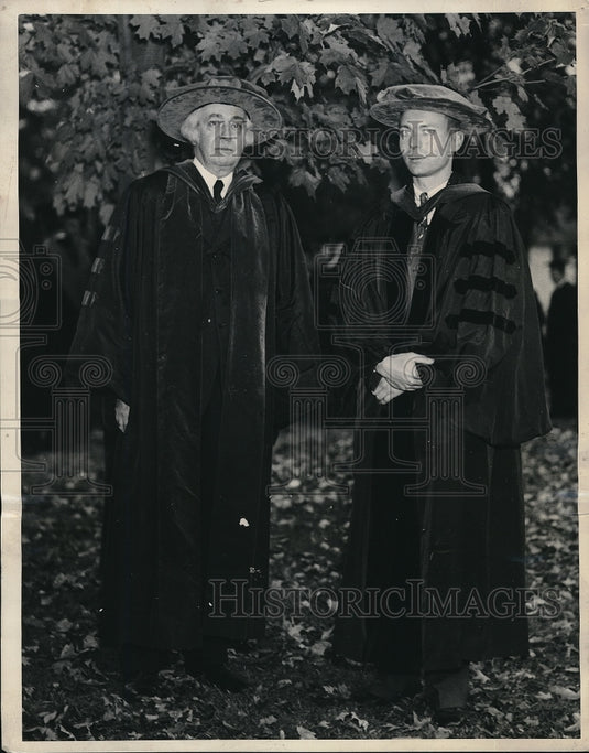 1937 Press Photo Kenyon's Oldest and Youngest Trustees-Historic Images