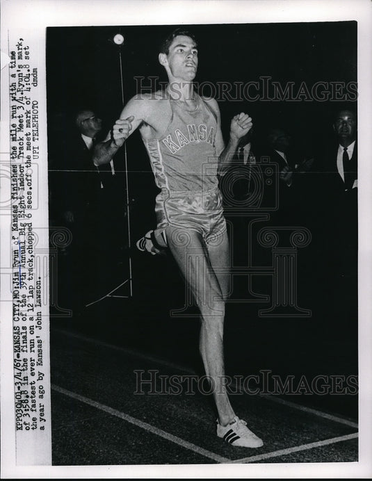 1967 Press Photo Jim Ryun of Kansas at 39th Annual Big Eight Indoor Track Meet - Historic Images
