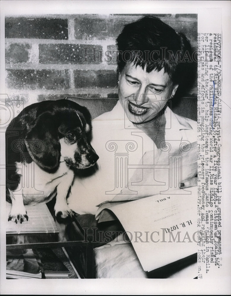 1958 Blanca Hidalgo Granted U.S. Residence in California - Historic Images