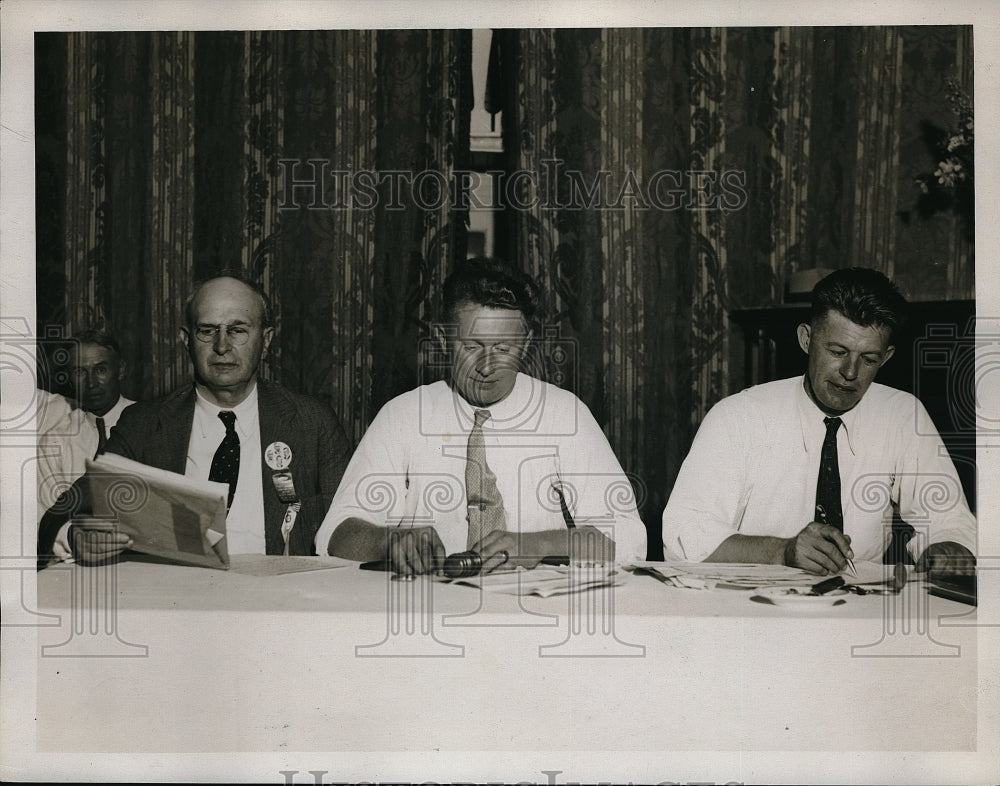 1934 Press Photo M. T. Finnan, J. M. Gottshall, Earl Price - Historic Images