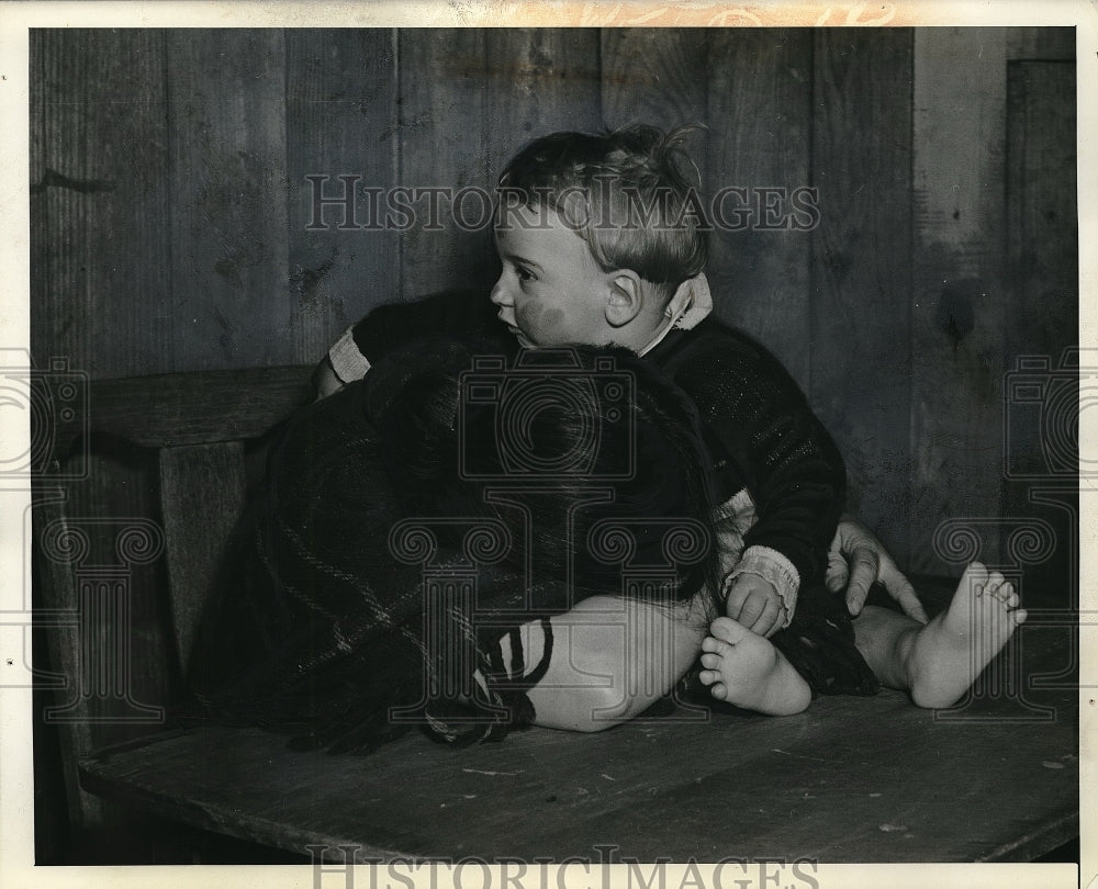 1936 Press Photo A young child &amp; his pet dog-Historic Images