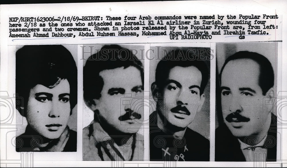 1969 Popular Front arabs A Ahmad Dahbour,Abdul M Hassan,M A AlHayia - Historic Images