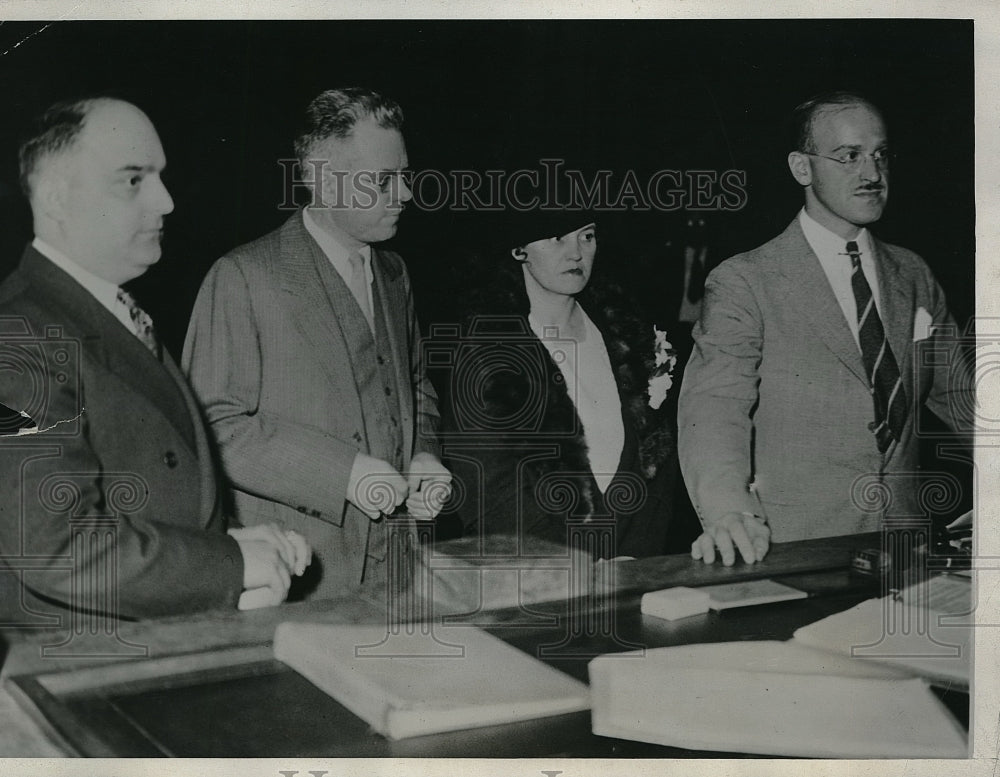 1934 Atty James Daleo,Richard Galayag &amp; wife &amp; atty H M Otis in Mo.-Historic Images