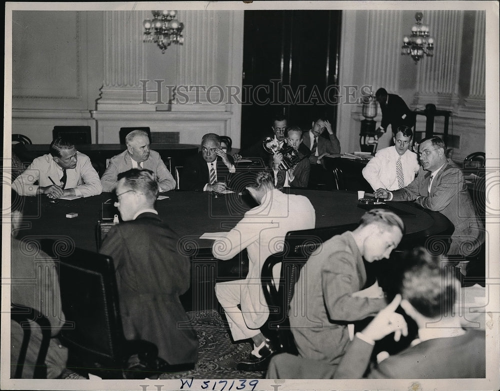 1939 Press Photo Fritz Kuhn, Martin Dies, Noah Mason, J. Parnell Thomas are - Historic Images