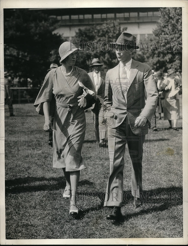 1932 Mary Whitney &amp; Thomas Bancroft at Belmont Park-Historic Images