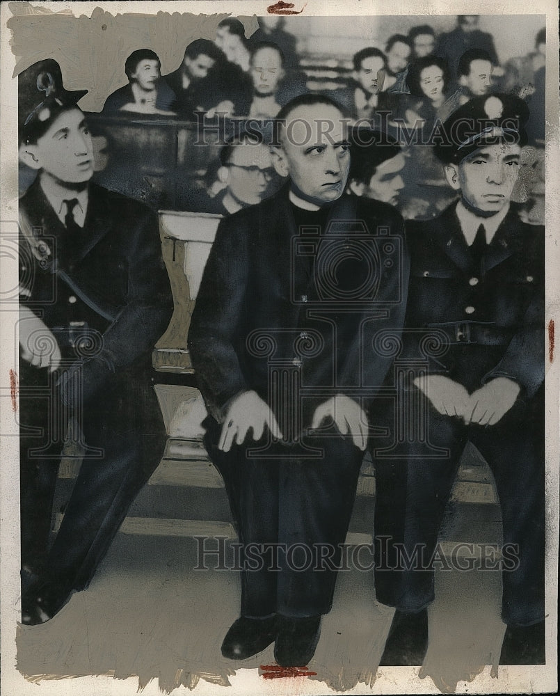 1949 Press Photo Josef Cardinal Mindszenty Treason Trial, Budapest - Historic Images