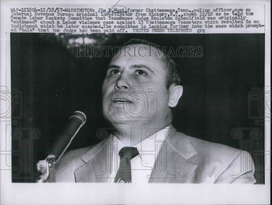 1957 Jim E. West Former Police Officer & Criminal Investigator - Historic Images