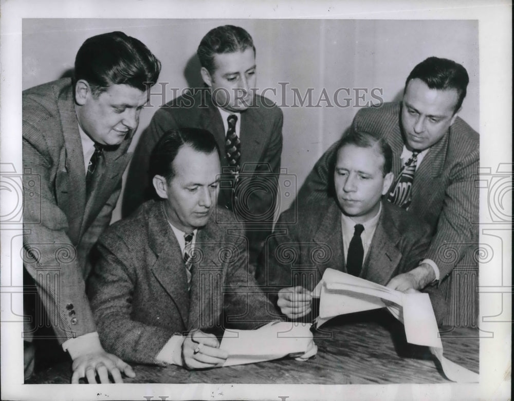 1945 Press Photo Nelson Samp, Joseph Eccles, John Lindquistand Mel Richard - Historic Images