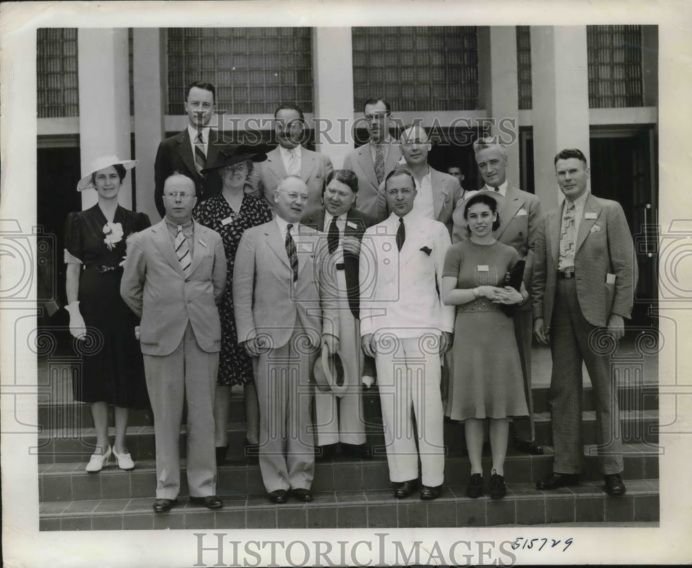 1939 Press Photo C.H. West, George Kern, R.L. Greene, Mrs. C.V. Charters, Burns, - Historic Images