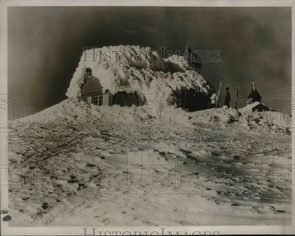 1938 Skiing Scene Jotoemem Mountain Norway - Historic Images