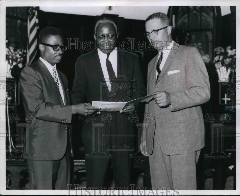 1967 Press Photo James Haynes, Rev. Suther Will and J.W.` Fields-Historic Images