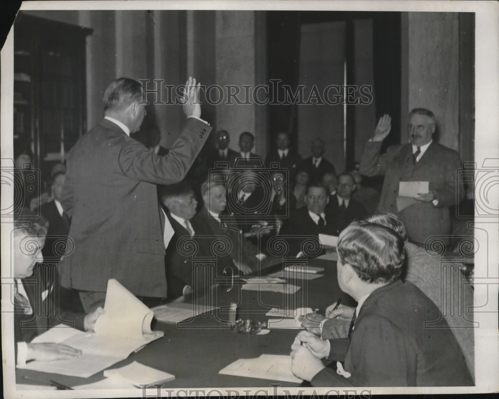1932 Press Photo Richard Whitney swears in as President of the NY Stock Exchange - Historic Images