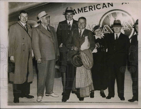 1936 Dr H Kruger, Mr & Mrs William O'Brien Bound for Germany-Historic Images
