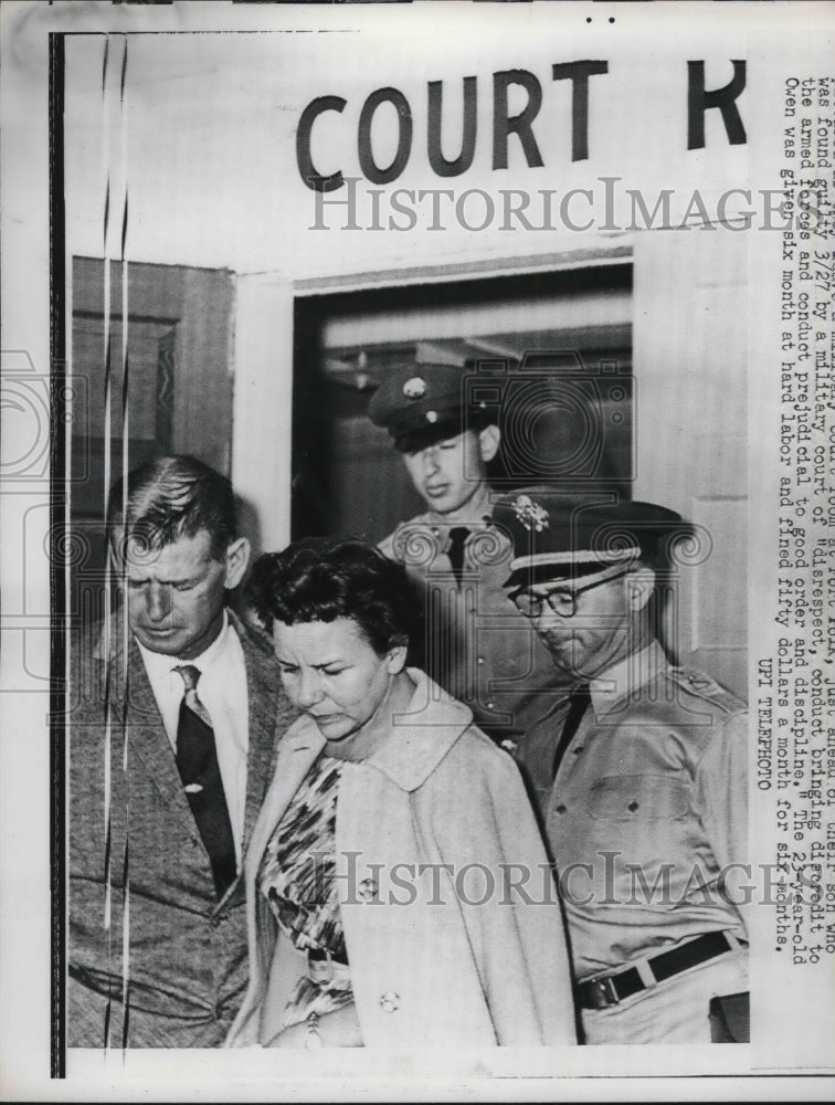 1962 Press Photo Bernie Owen Guilty in Military Court - Historic Images