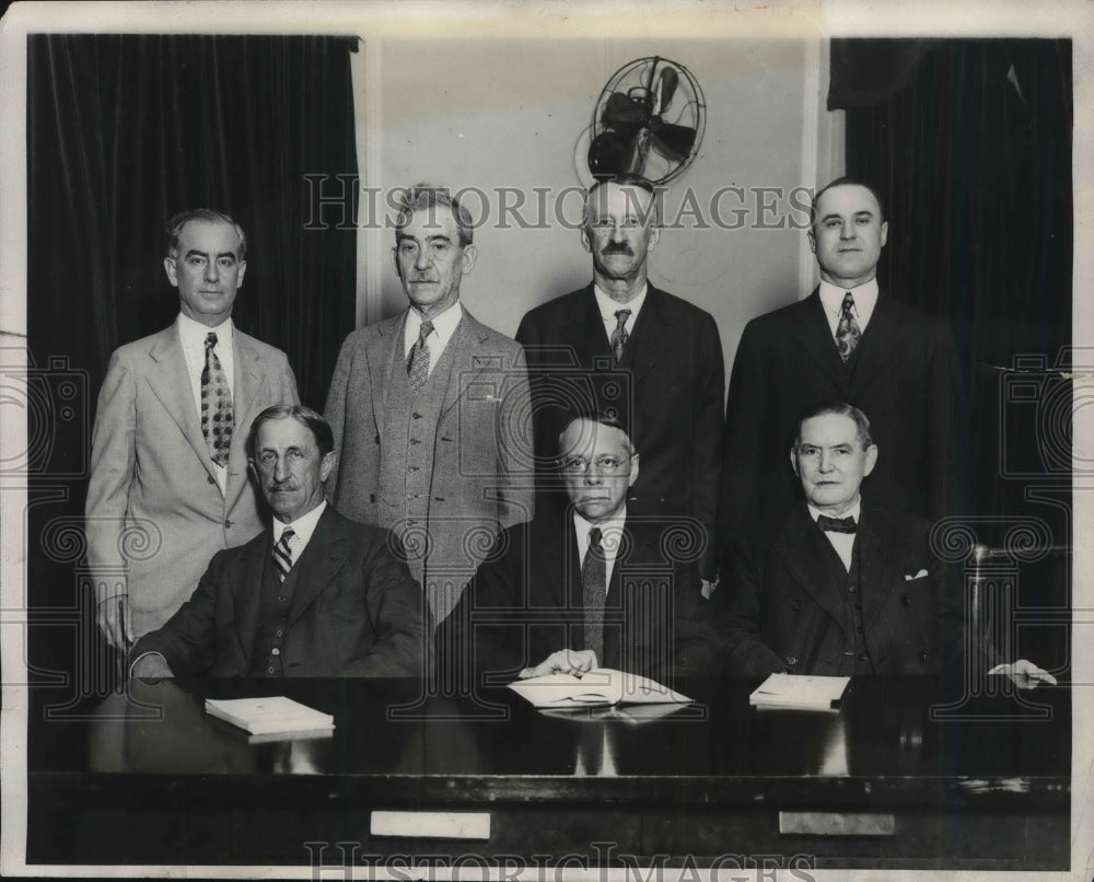 1929 Press Photo U.S Tariff Commision, A. Dennis, F. Clark, J. Bethune, L. Dixon-Historic Images