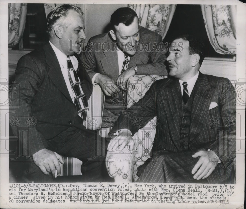 1948 Gov.Thomas Dewey in Maryland Republican Convention Vote. - Historic Images