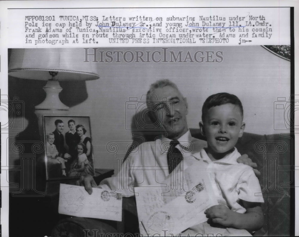 1958 John Dulaney Sr., John Dulaney III, Letters by Frank Adams - Historic Images