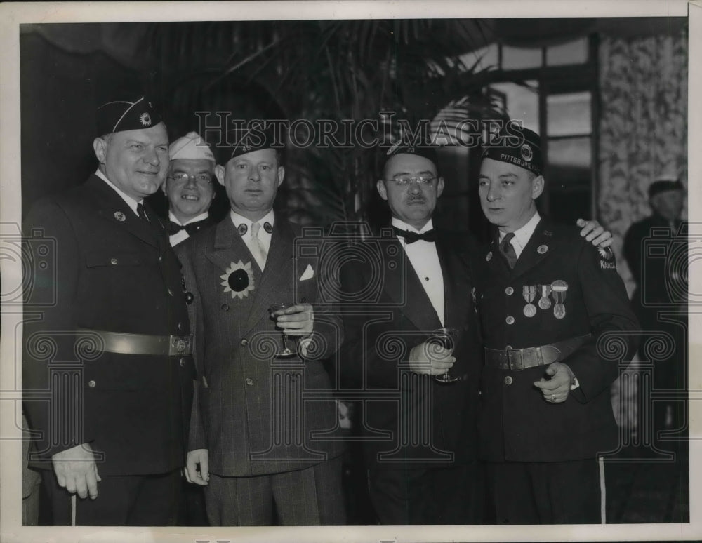 1937 Press Photo Reception Given by National Commander American Legion - Historic Images