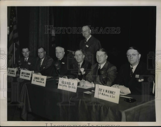 1940 Press Photo Ben Duffy, Lee Bristol, James Flanagan Leonard Bush, George-Historic Images