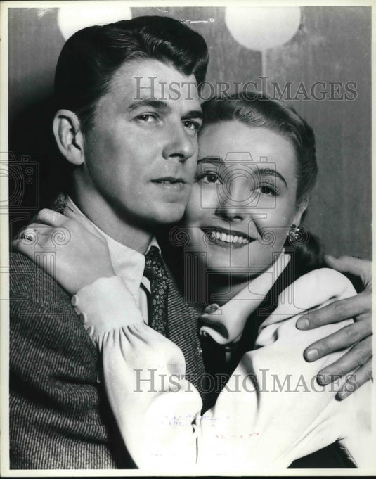 1980 Ronald Reagan and Patricia Neal in "John Loves Mary".-Historic Images