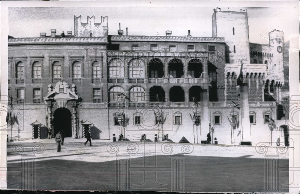 1956 Press Photo Prince's Palace in Monte Carlo Monaco after engagement revealed - Historic Images