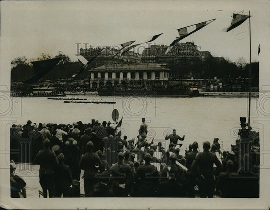 1919 Press Photo New Zealand defeated U. S. A. in Boat Race on the Seine - Historic Images