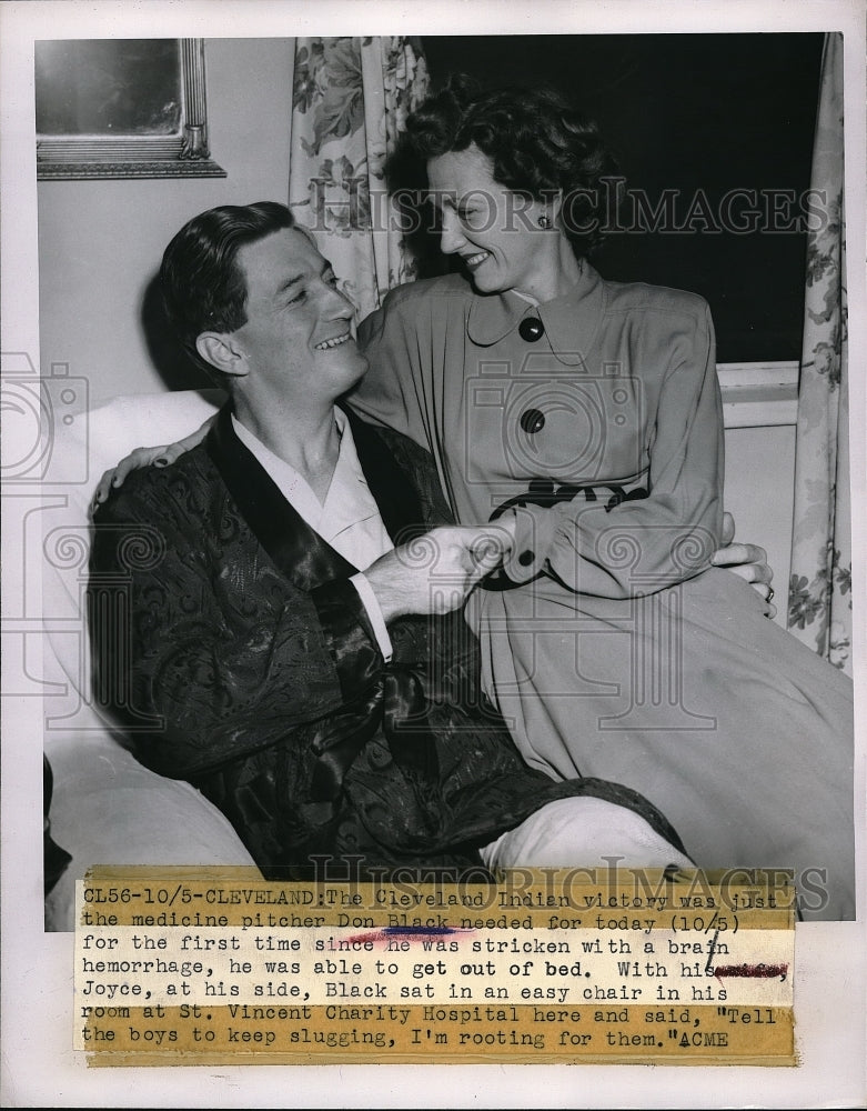 1948 Press Photo Don Black, wife Joyce - Historic Images