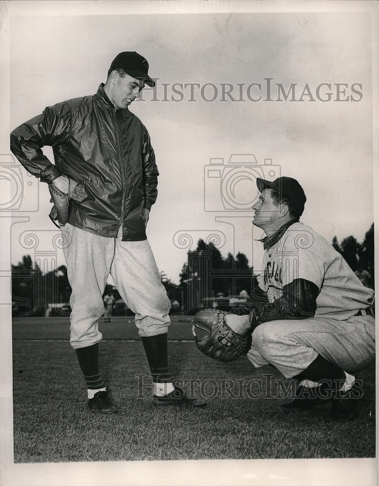1947 Press Photo Cliff Chambers, Bob Scheffing-Historic Images