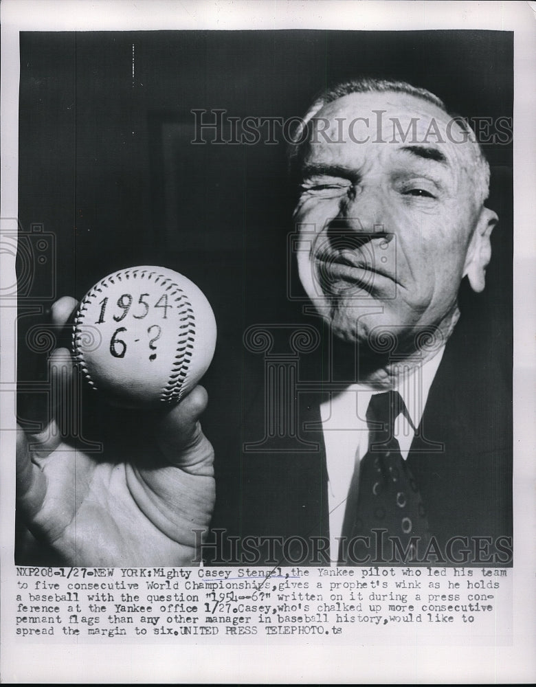 1954 Press Photo Casey Stengel World Championships - neb30862-Historic Images