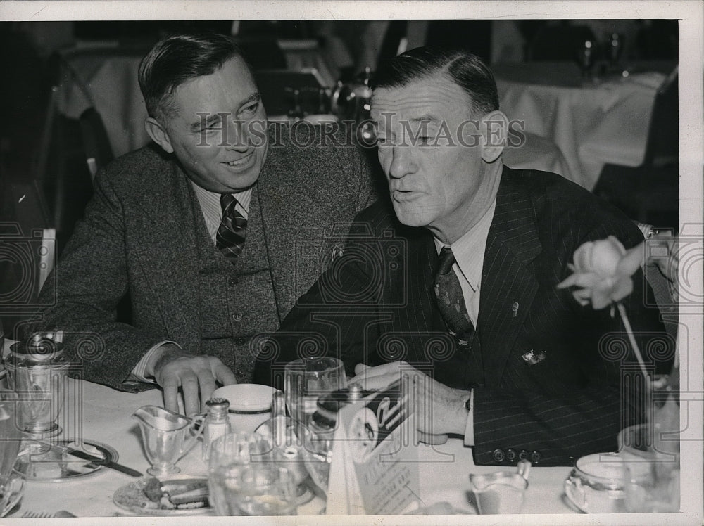 1937 Press Photo Cleveland mgr Oscar Vitt & St Louis mgr Garby Street - Historic Images